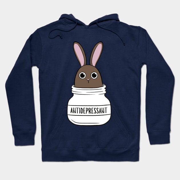 Antidepressant Bunny 2 Hoodie by Firlefanzzz